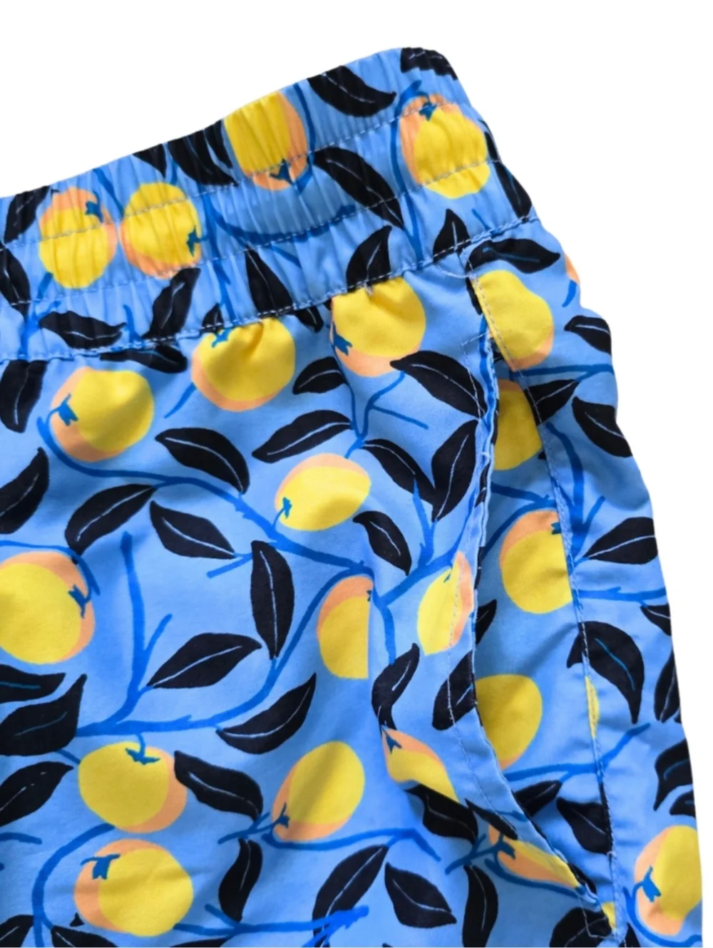 Summersalt x Diane Von Furstenberg Mens Lemon Print Swim Trunks XL Extra Large
